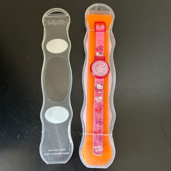 Hello Kitty Swatch Watch - Pink Butterfly- Flix Flax - - Picture 1 of 10